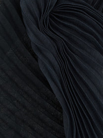 ISSEY MIYAKE Gradation Ramie Pleats Stole Black