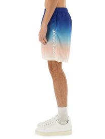 Casablanca Men's Gradient Football Shorts Multicolor