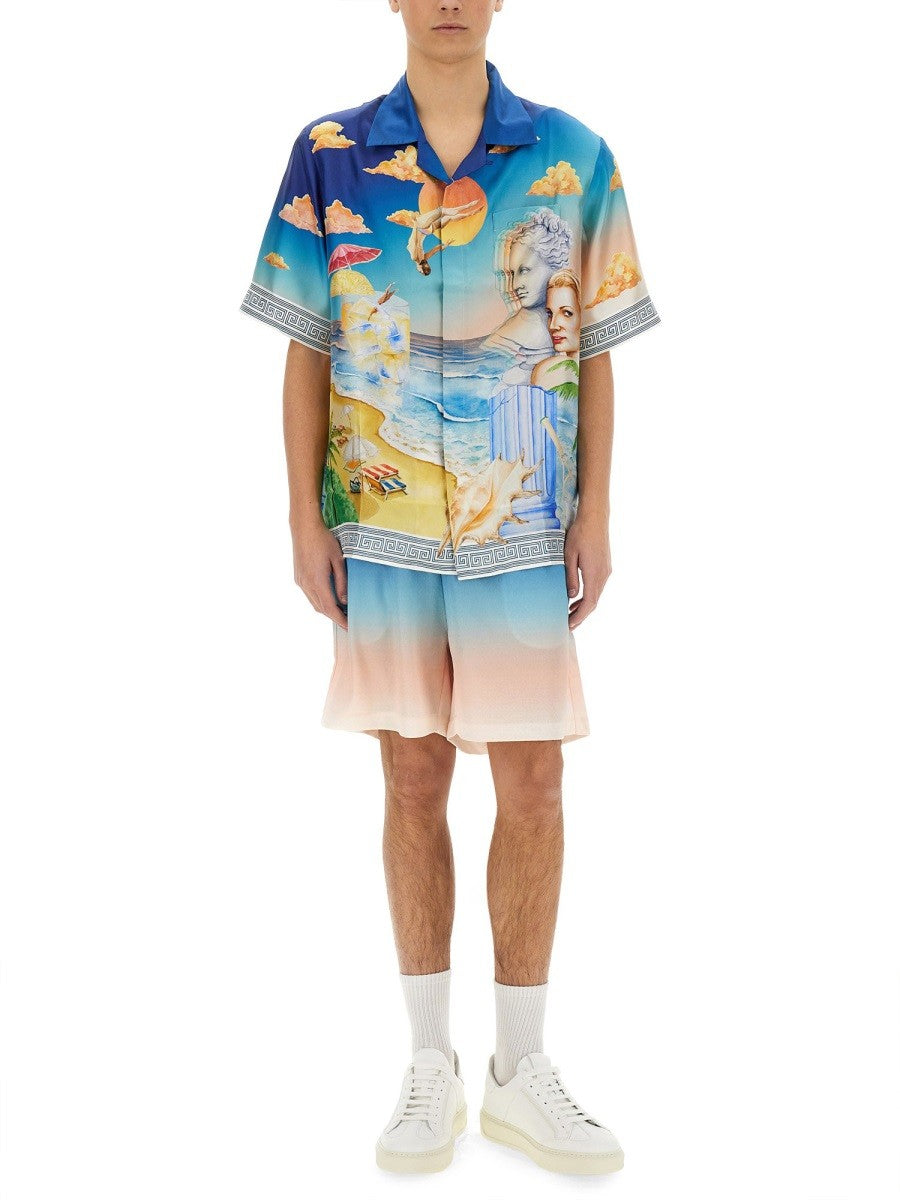 Casablanca Men's Gradient Football Shorts Multicolor