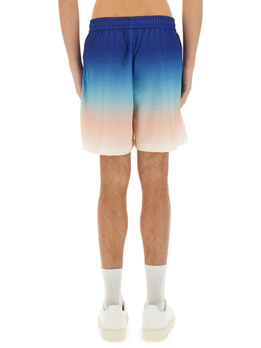 Casablanca Men's Gradient Football Shorts Multicolor