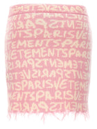 Vetements Graffiti Monogram Skirt Blue, view 2