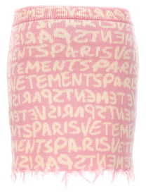 Vetements Graffiti Monogram Skirt Blue