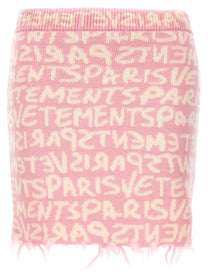 Vetements Graffiti Monogram Skirt Blue