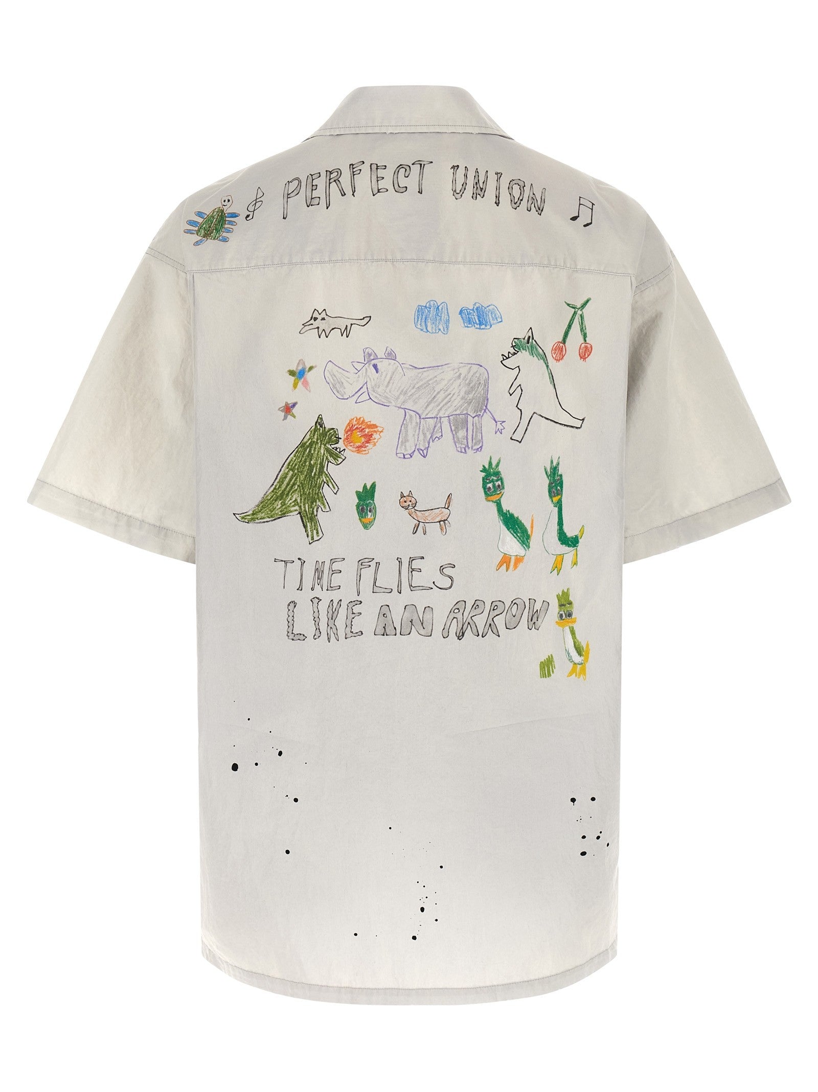 Maison MIHARA YASUHIRO Graffiti Print Shirt Grey