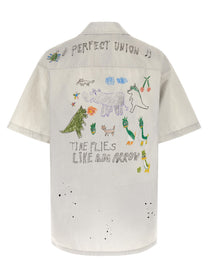 Maison MIHARA YASUHIRO Graffiti Print Shirt Grey