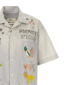 Maison MIHARA YASUHIRO Graffiti Print Shirt Grey