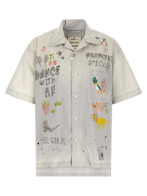 Maison MIHARA YASUHIRO Graffiti Print Shirt Grey