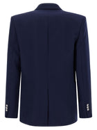 Balmain Grain De Poudre Blazer Blue