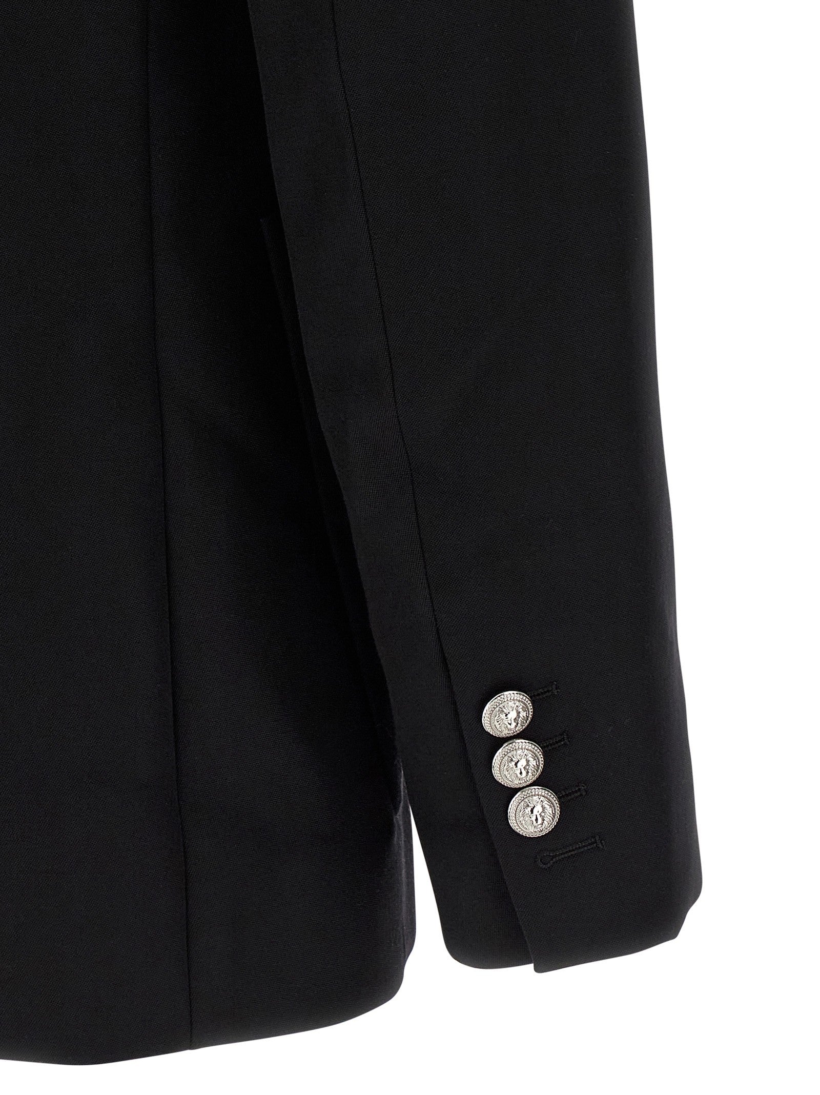 Balmain Grain De Poudre Blazer Black