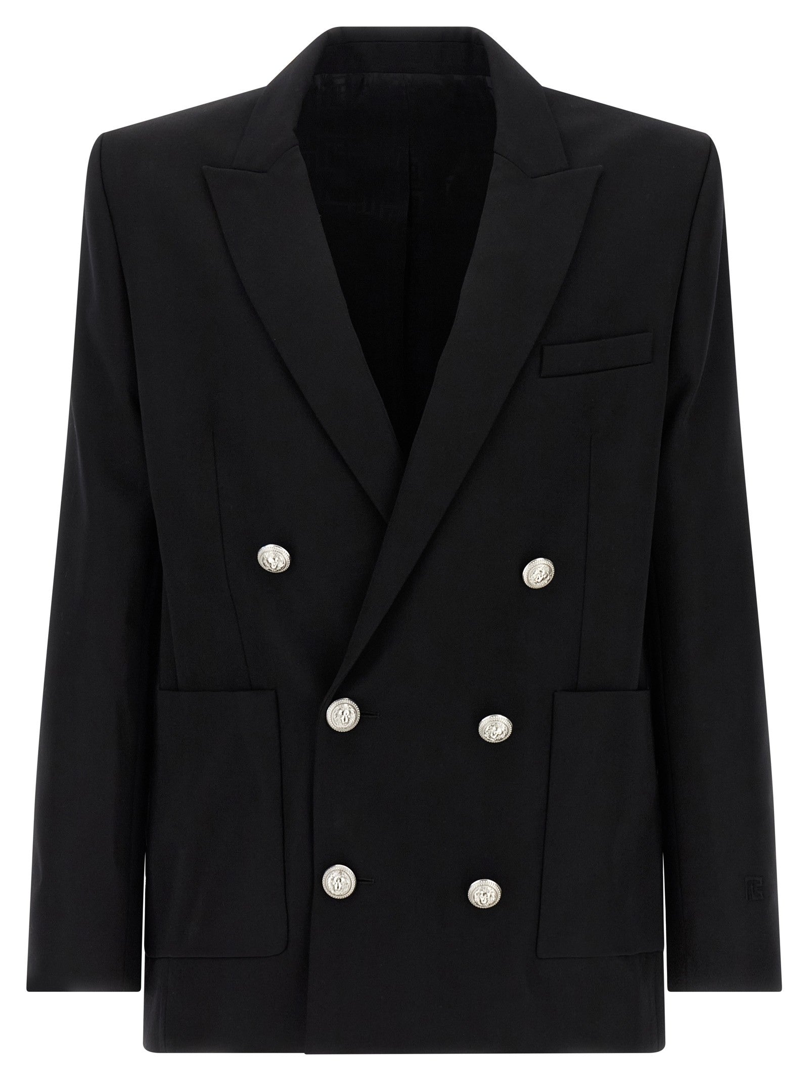 Balmain Grain De Poudre Blazer Black