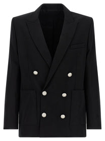 Balmain Grain De Poudre Blazer Black