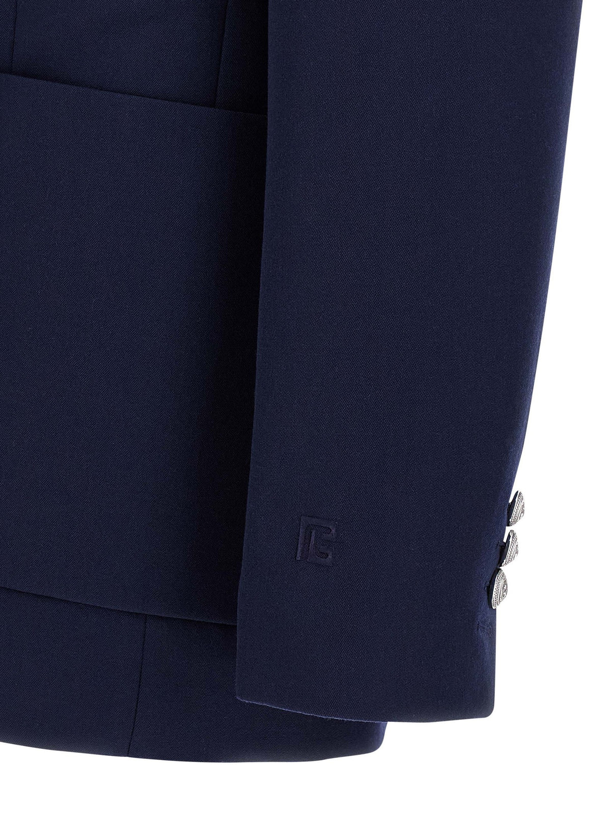 Balmain Grain De Poudre Blazer Blue