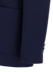 Balmain Grain De Poudre Blazer Blue