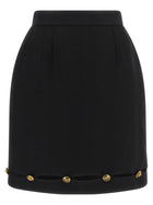 Versace Grain De Poudre Wool Skirt Black