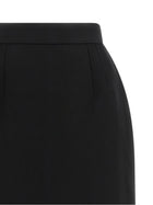 Versace Grain De Poudre Wool Skirt Black, view 3