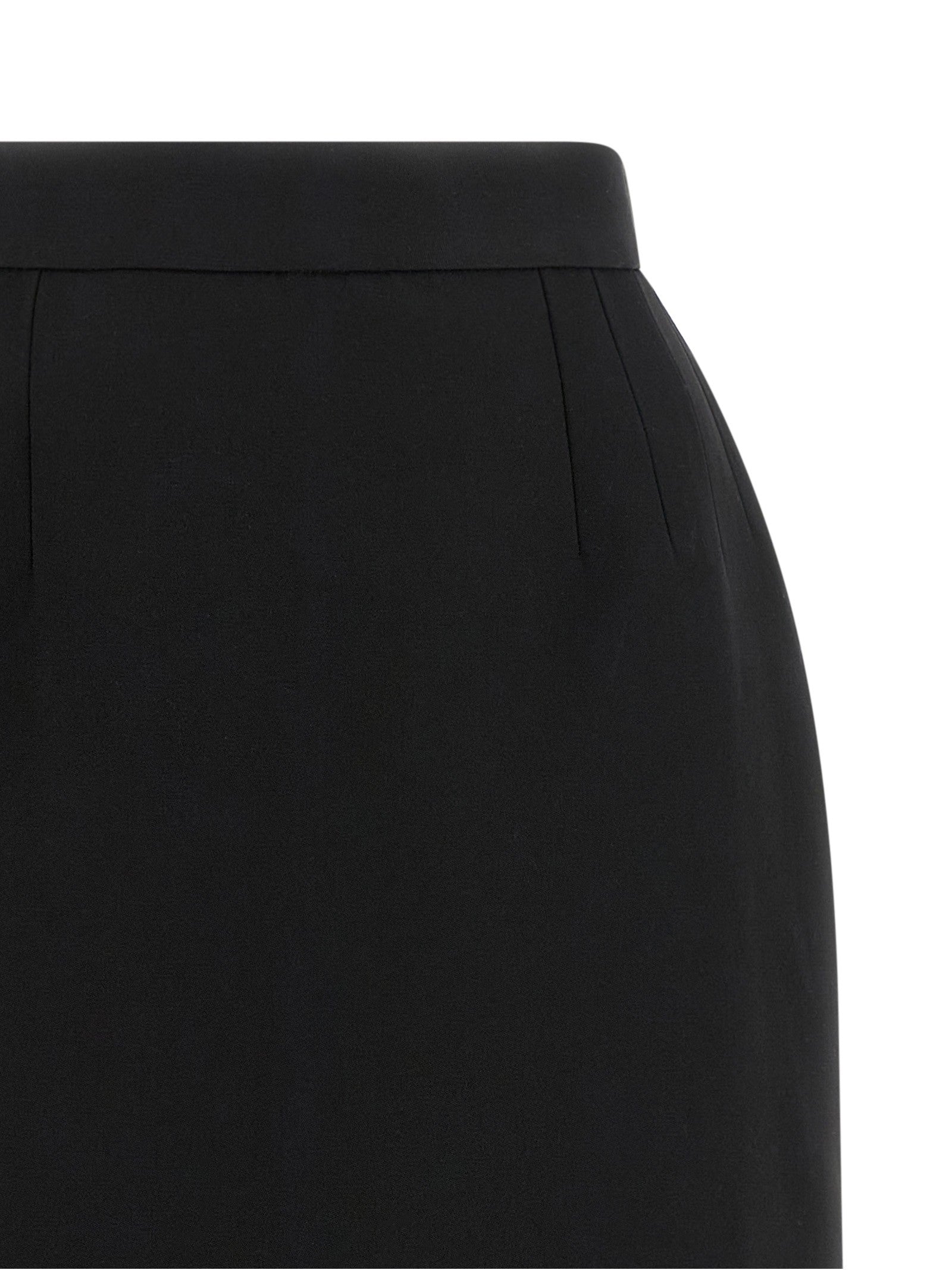 Versace Grain De Poudre Wool Skirt Black