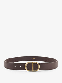 Dior Men's Grained Calfskin Belt Brown