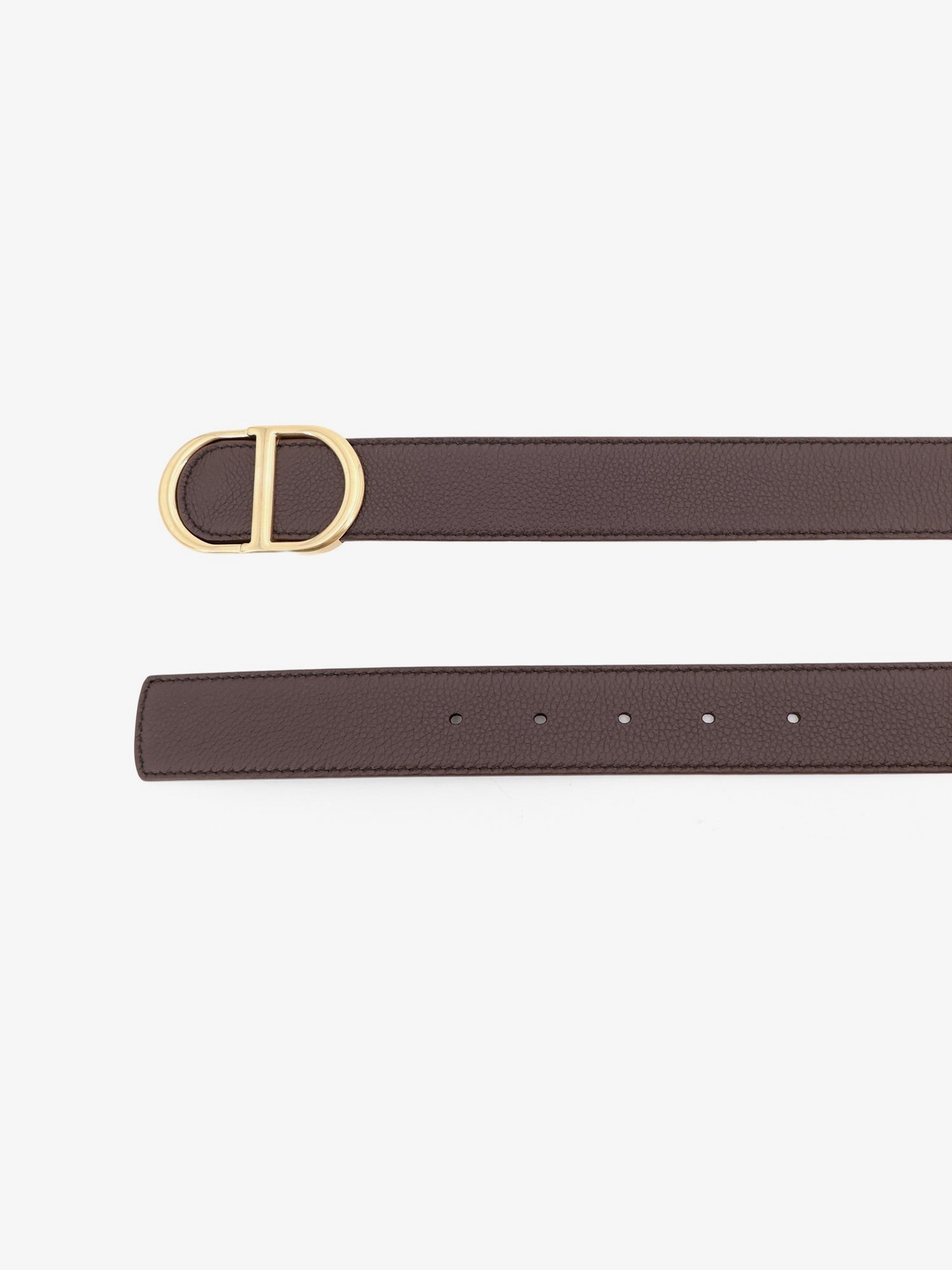 Dior Men's Grained Calfskin Belt Brown