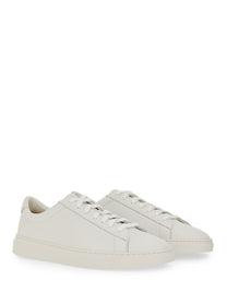 Boss Men's Grained Leather Sneaker White
