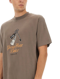 Drole De Monsieur Men's Grand Hotel Print Shirt Grey Drole De Monsieur