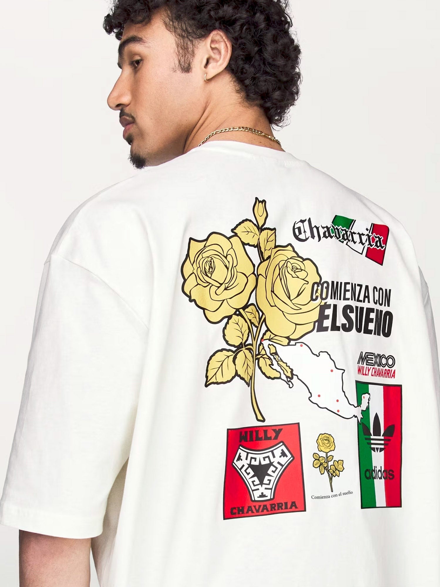adidas Originals x Willy Chavarria Men's Graphic Cotton Shirt White