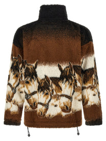 MM6 Maison Margiela Graphic Print Sweatshirt Brown