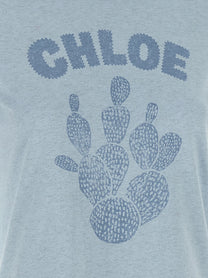Chloé Graphic Print Shirt Blue