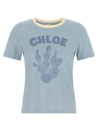 Chloé Graphic Print Shirt Blue
