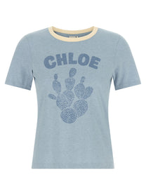 Chloé Graphic Print Shirt Blue