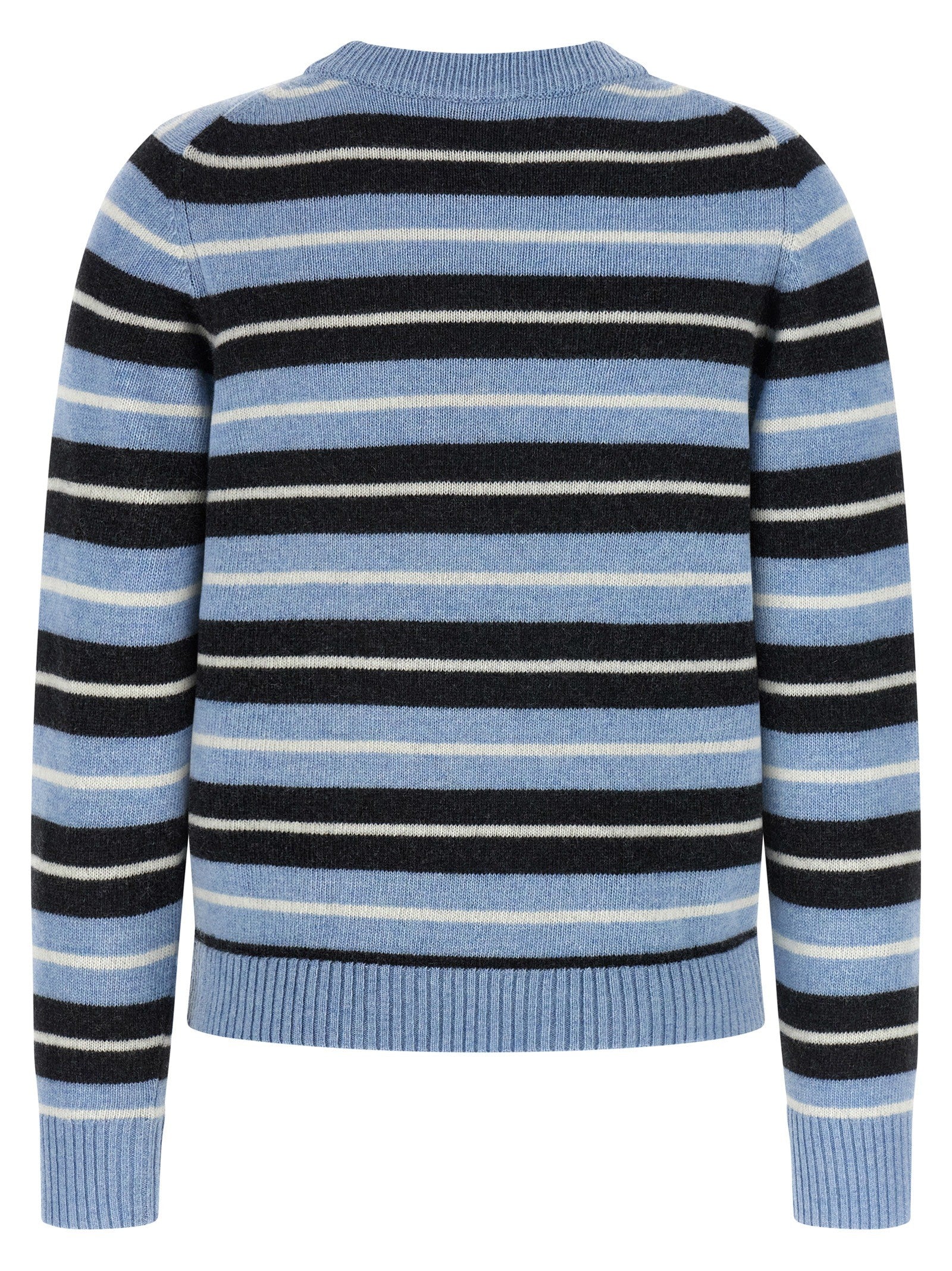 Ganni Graphic Wool Sweater Blue