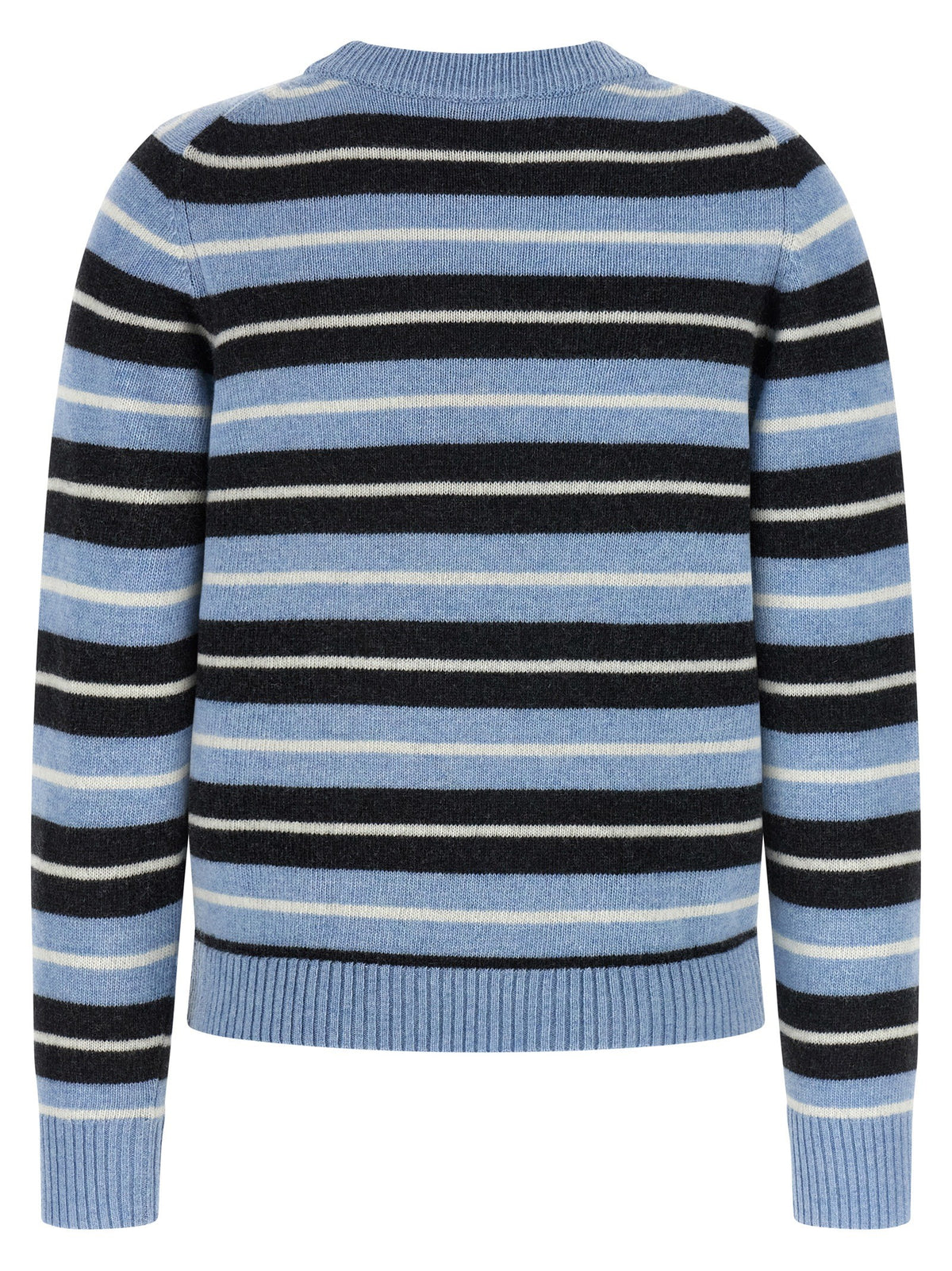 Ganni Graphic Wool Sweater Blue, view 2