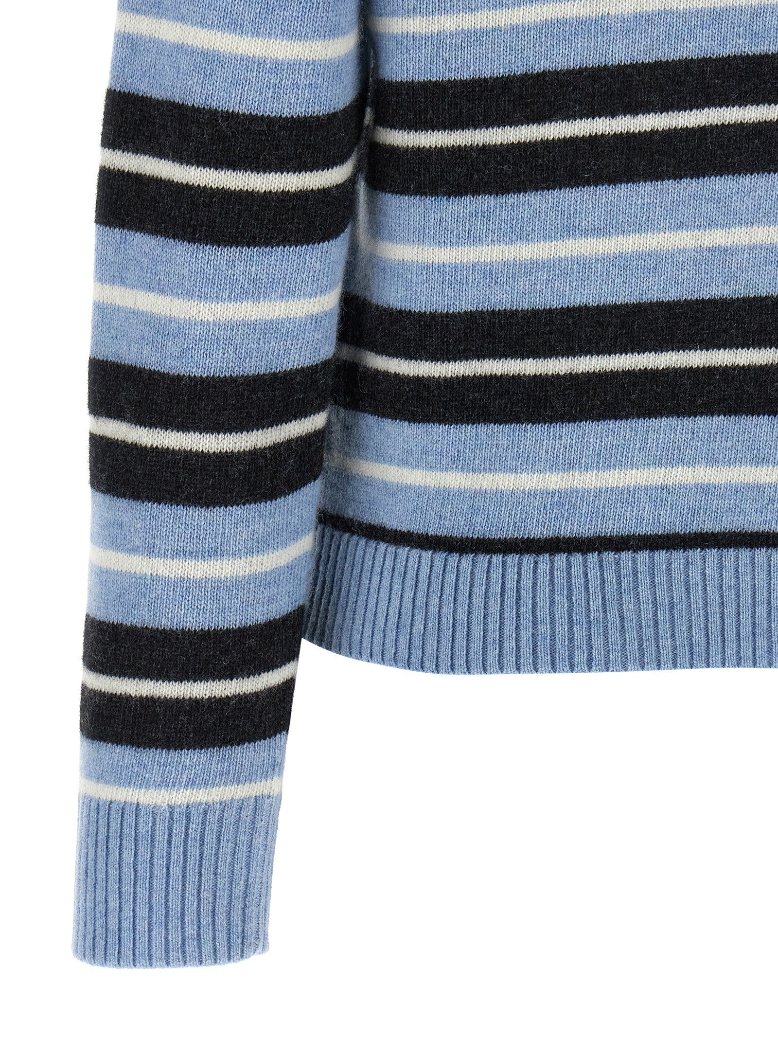 Ganni Graphic Wool Sweater Blue