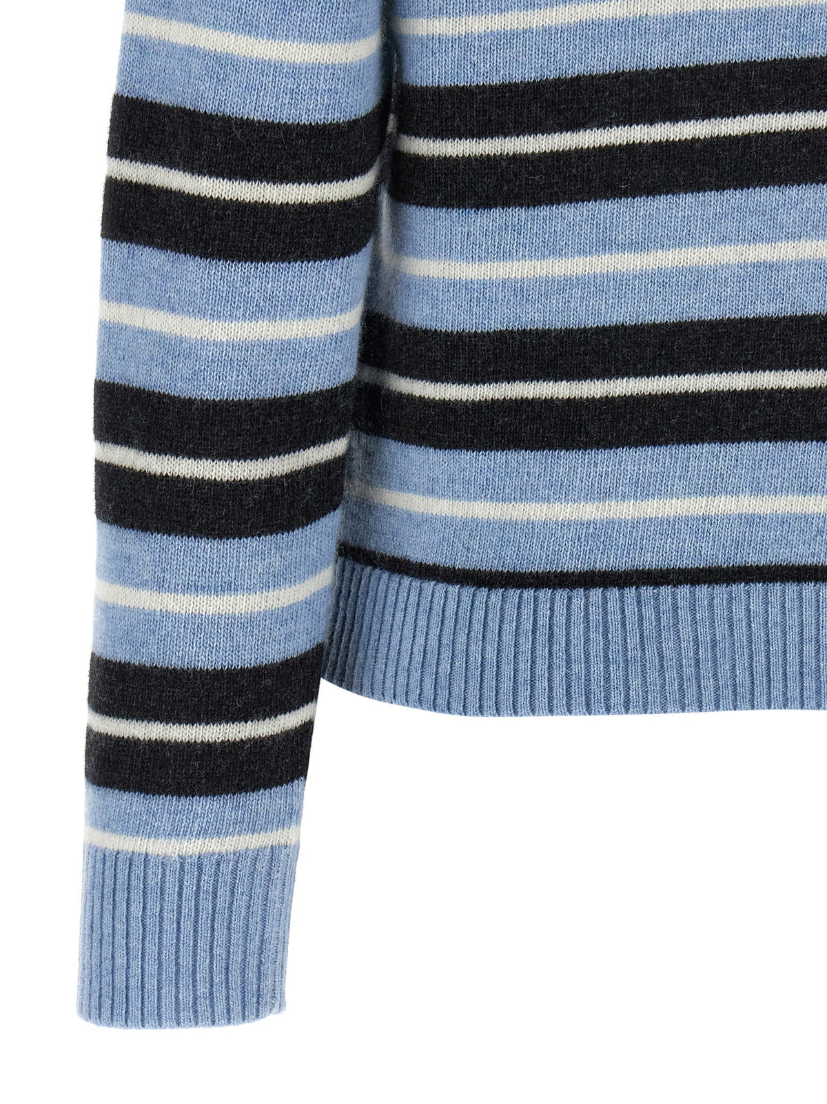 Ganni Graphic Wool Sweater Blue, view 4
