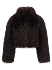 Pinko Gravina Eco Fur Coat Purple