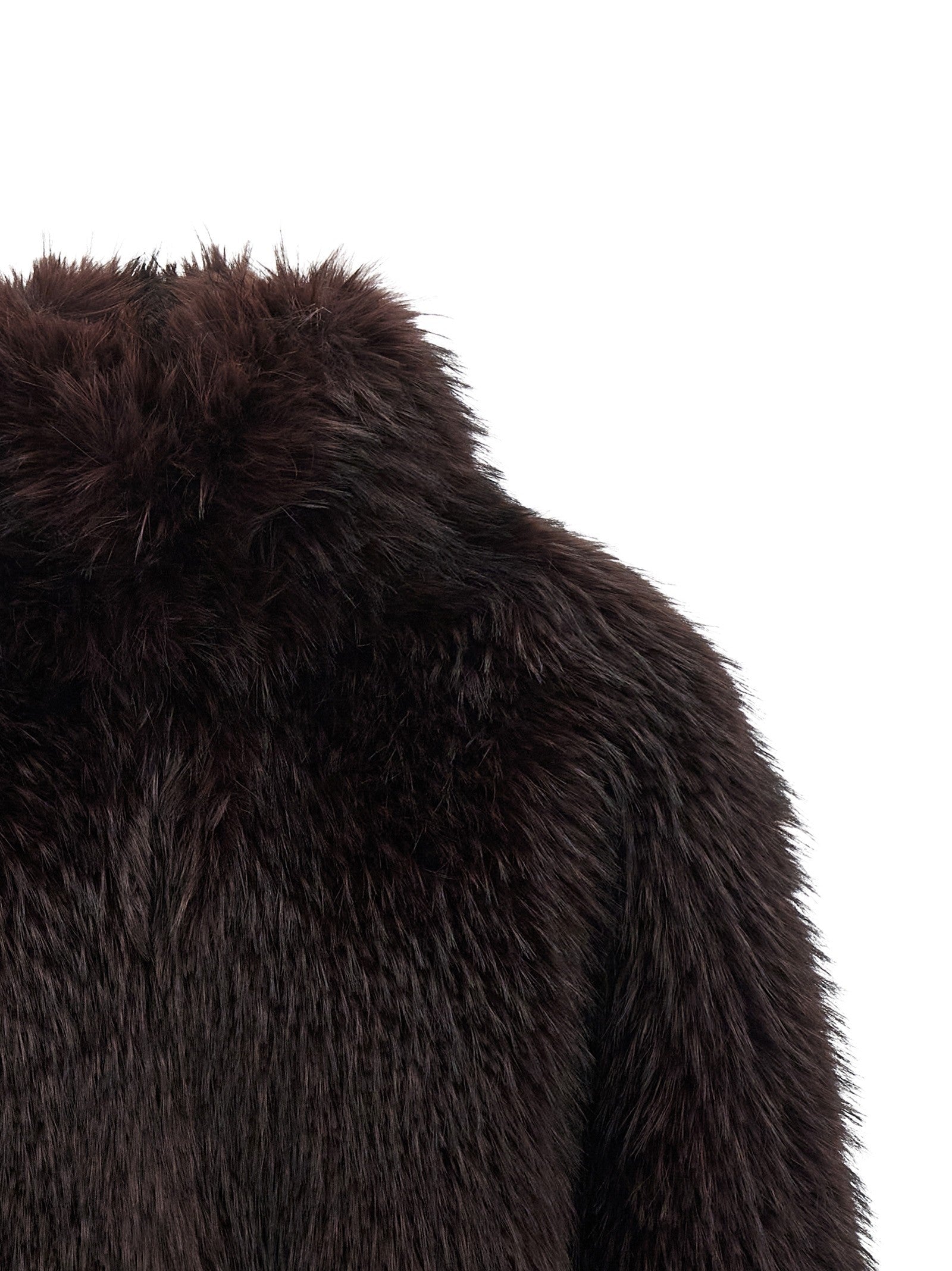 Pinko Gravina Eco Fur Coat Purple