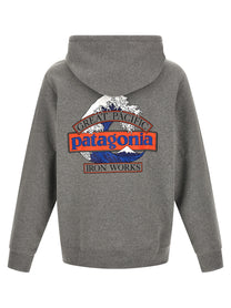 Patagonia Great Waves Print Hoodie Grey