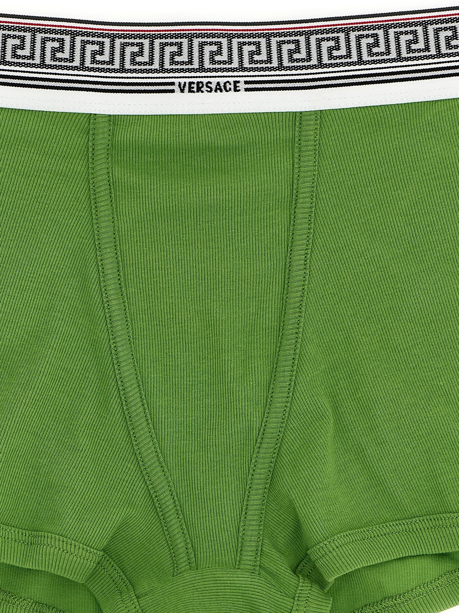 Versace Greca Briefs Green