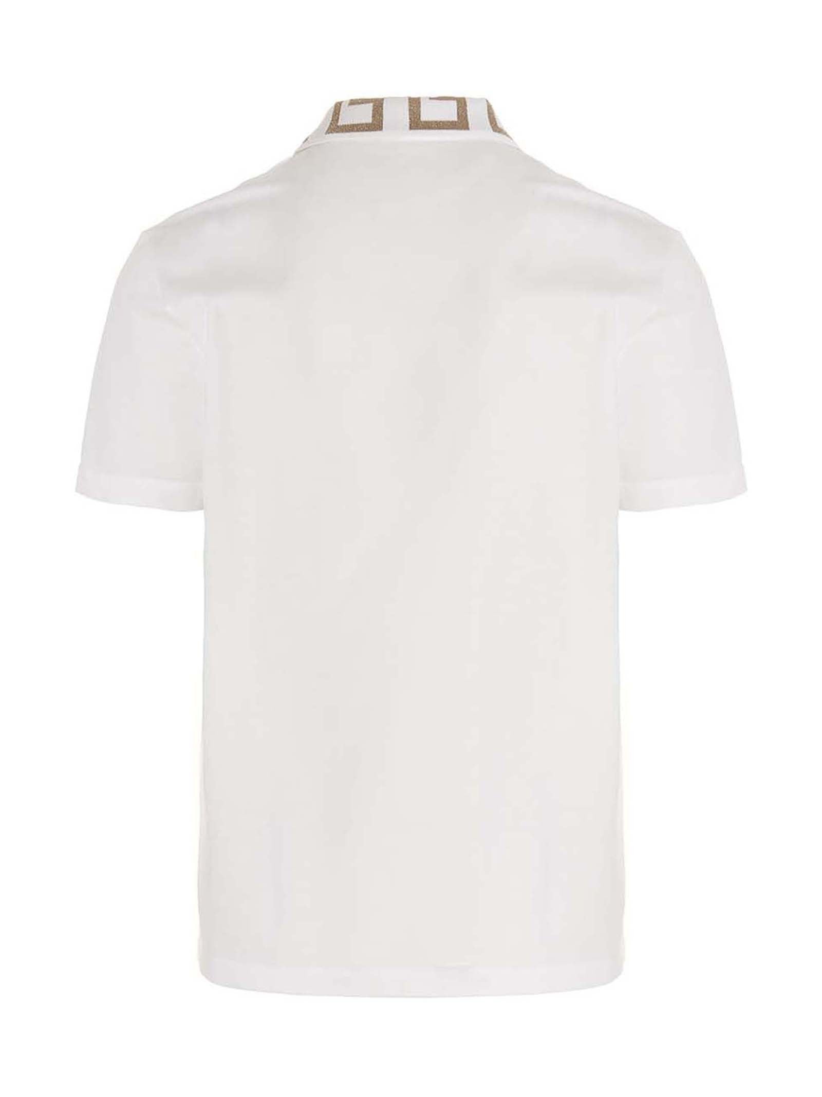 Versace Greca Polo Shirt White