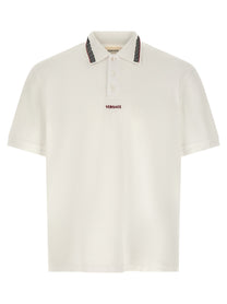 Versace Greca Polo Shirt White