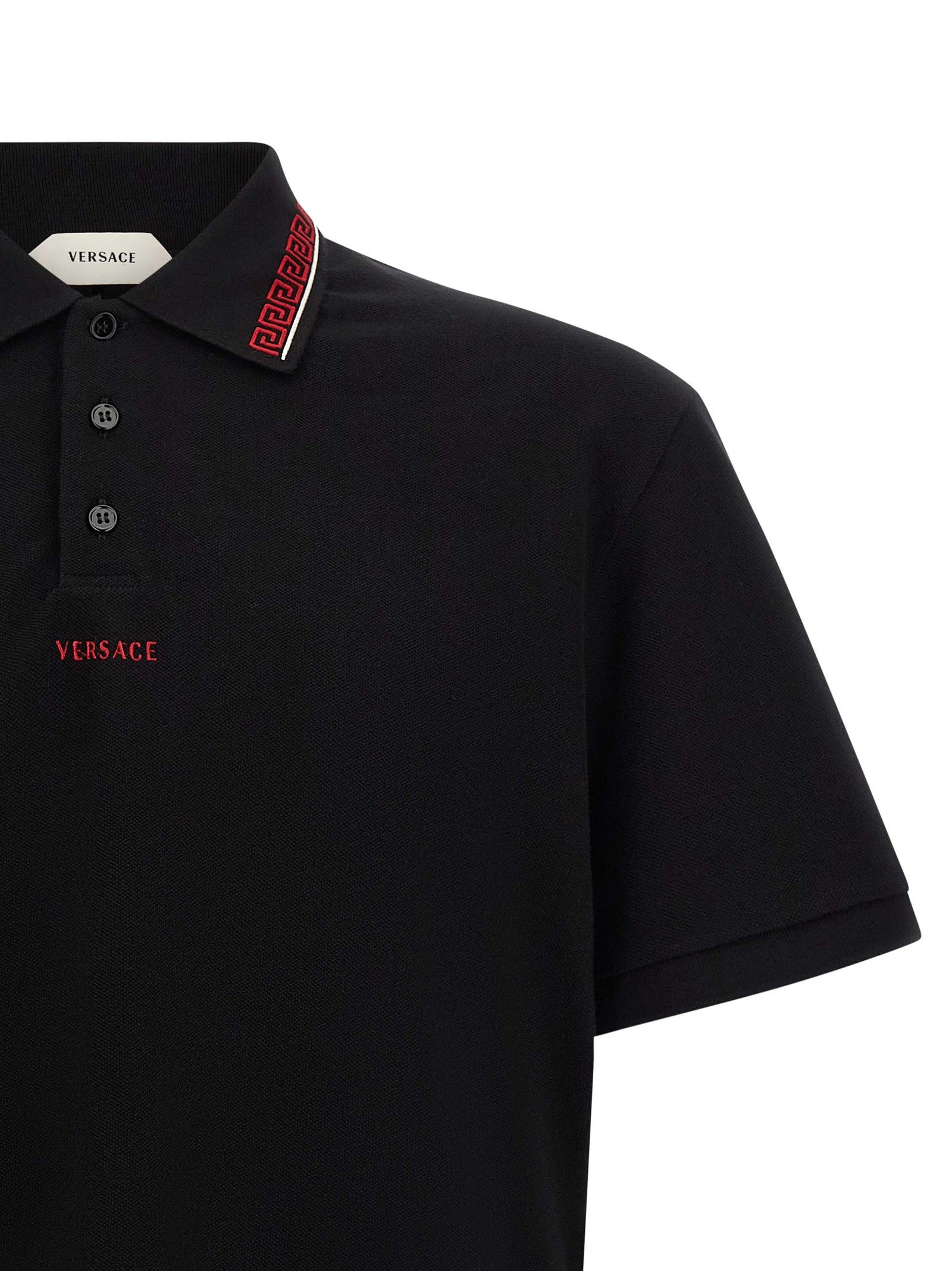 Versace Greca Polo Shirt Black
