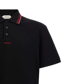 Versace Greca Polo Shirt Black