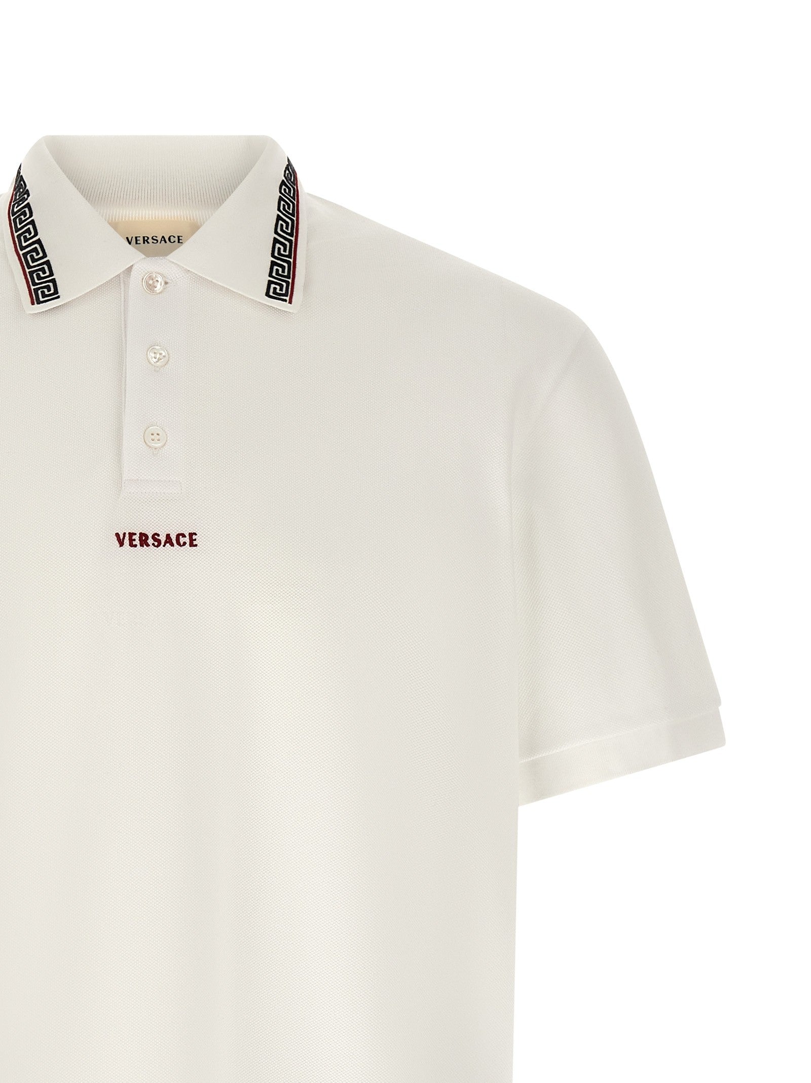 Versace Greca Polo Shirt White