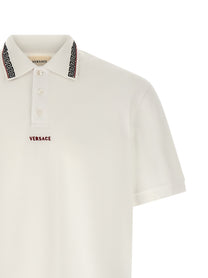 Versace Greca Polo Shirt White