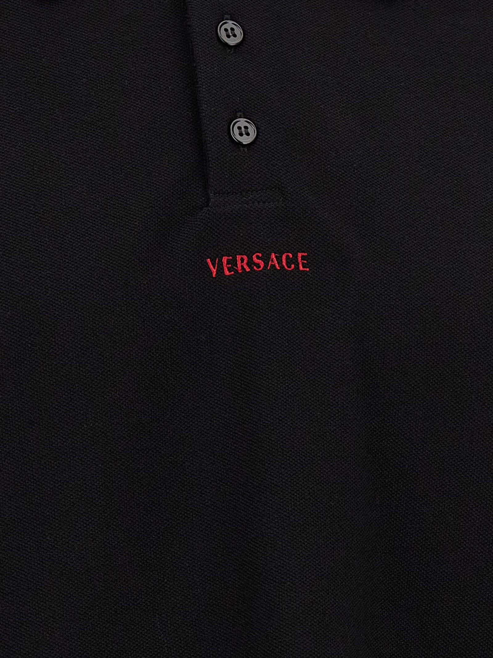 Versace Greca Polo Shirt Black