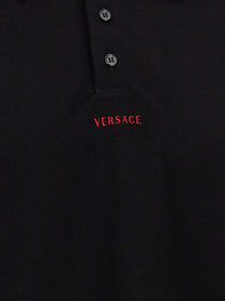 Versace Greca Polo Shirt Black