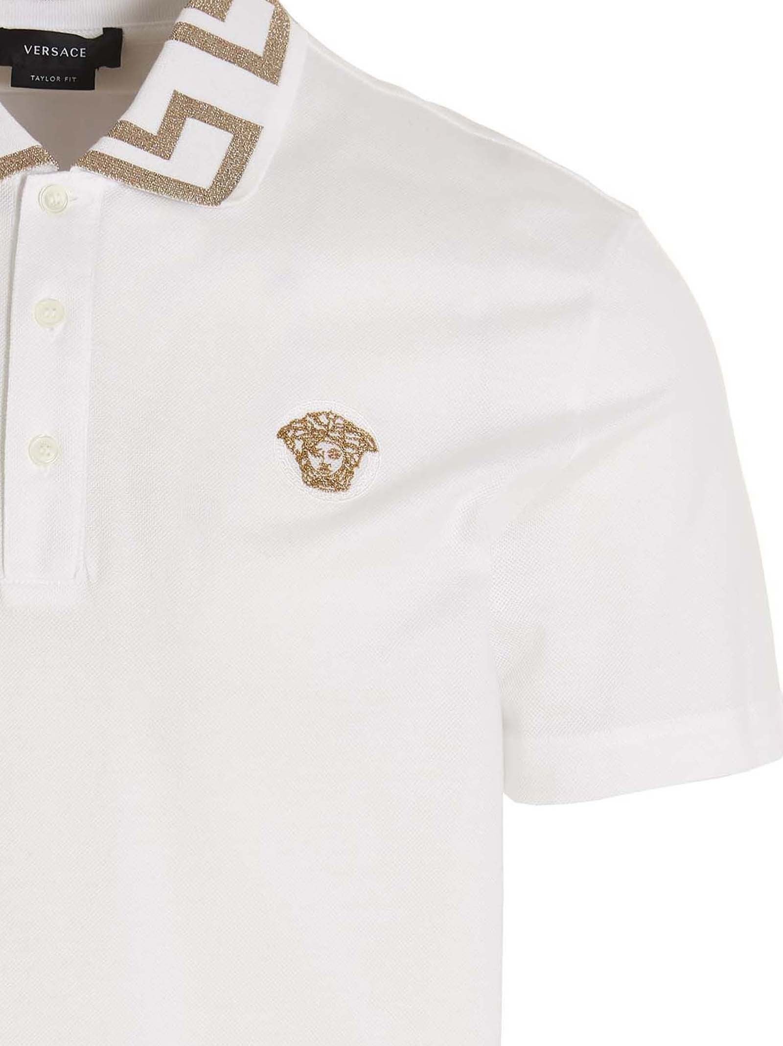 Versace Greca Polo Shirt White