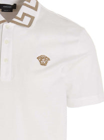 Versace Greca Polo Shirt White