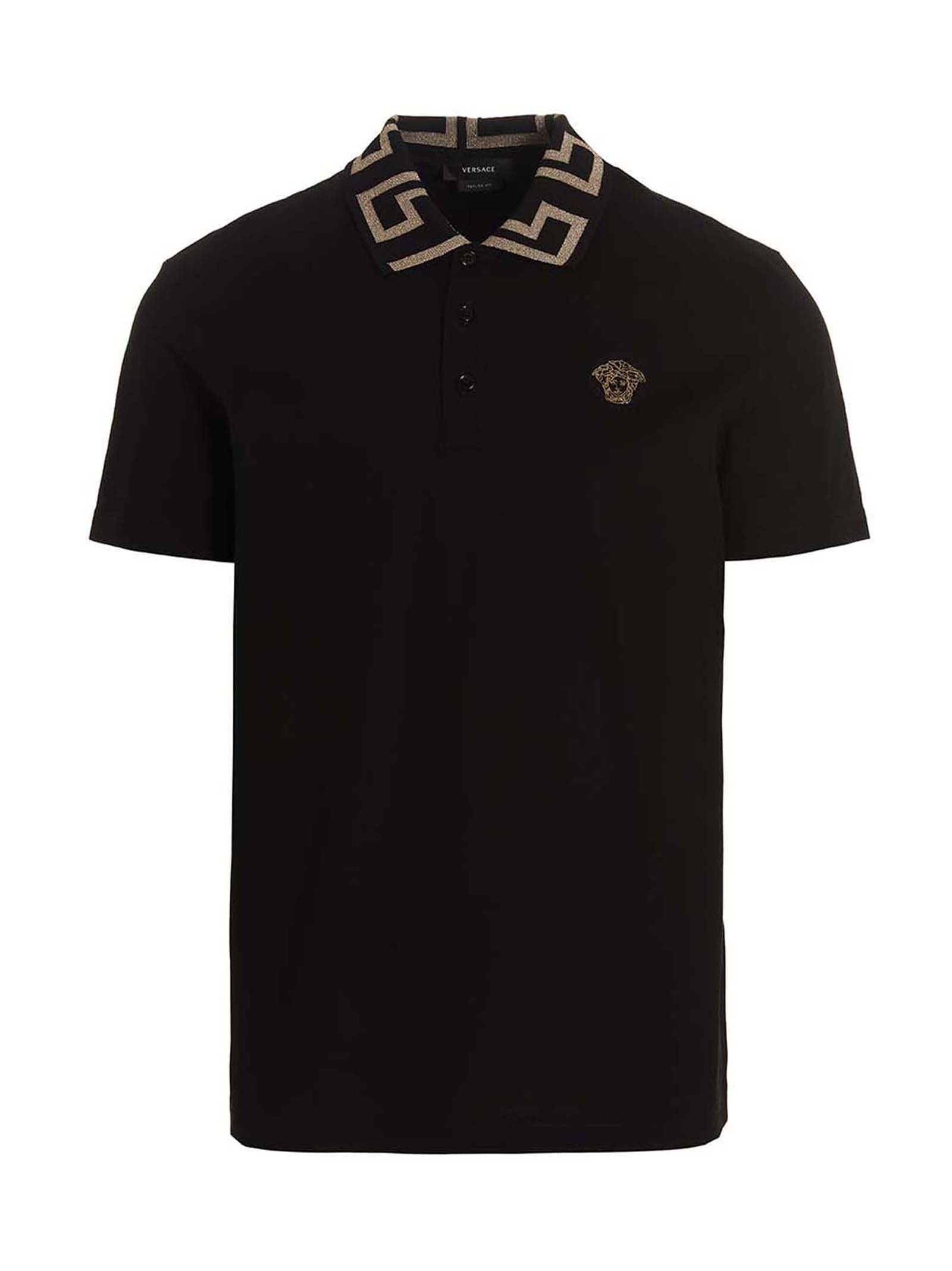 Versace Greca Polo Shirt Black
