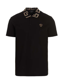 Versace Greca Polo Shirt Black