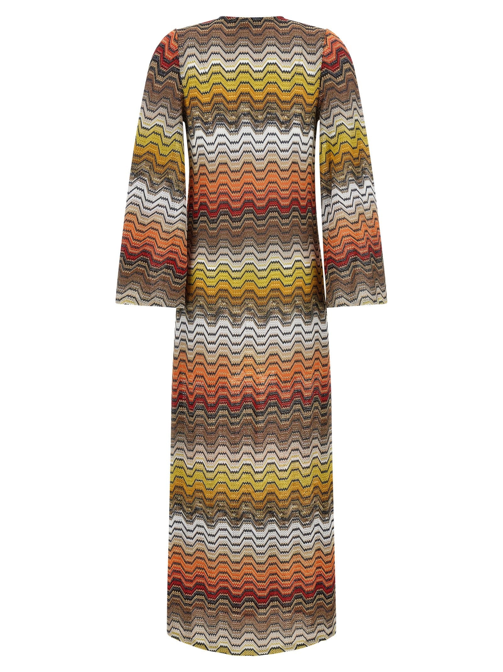 Missoni Greek Motif Cover up Dress Gold